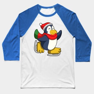 Penguin at Ice skating with Ice skates Baseball T-Shirt